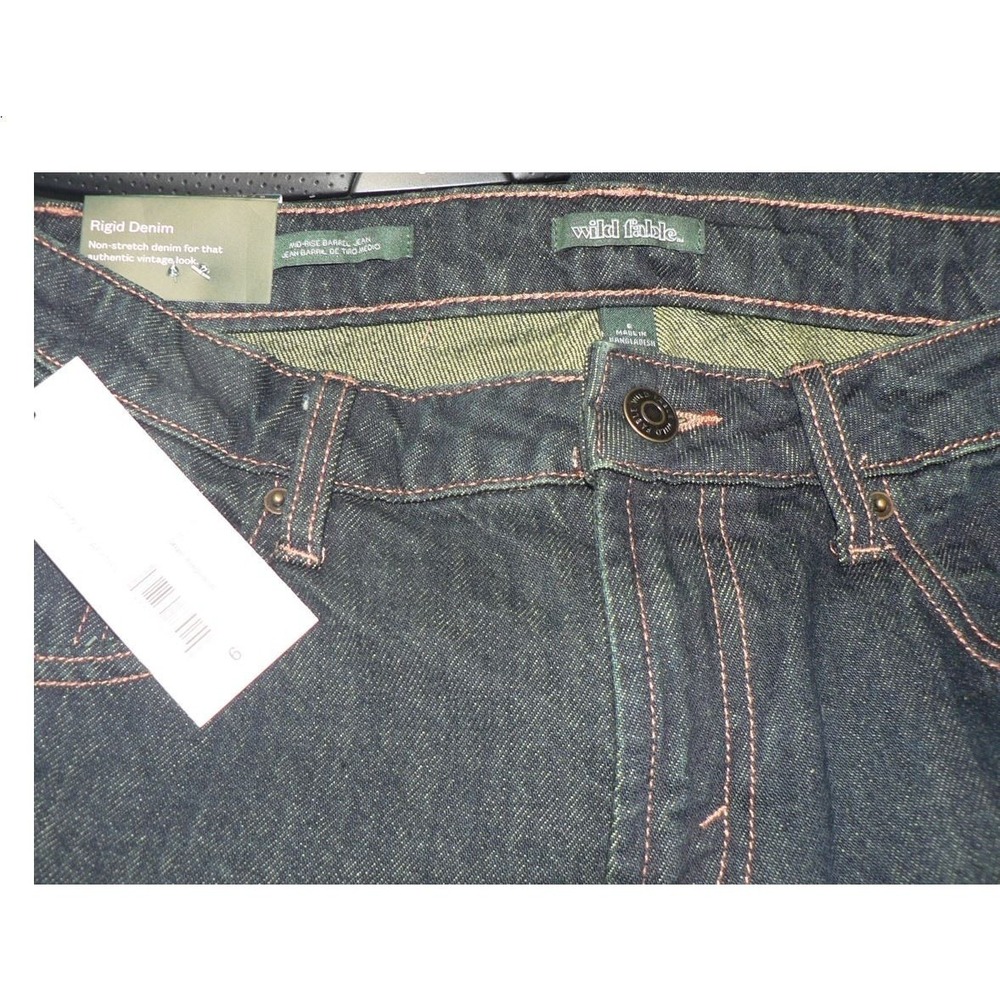 Wild Fable Women's Mid-Rise Relaxed Barrel Rigid Denim Jeans Dark Rinse Size 6 - Picture 8 of 8